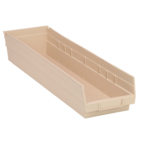 Bac pour &eacute;tag&egrave;re &eacute;conomique, 6-5/8" la, 4" h x 23-5/8" p, Ivoire M & M Nord Ouest Inc