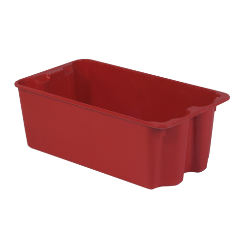Stack-N-Nest&reg; Plexton Containers, 16.9" W x 30.6" D x 11.1" H, Red M & M Nord Ouest Inc