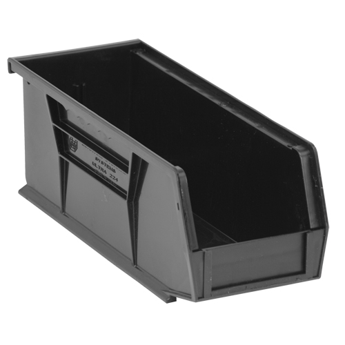Environmentally Friendly Recycled Bin, 4.125"/3-3/16" W x 3-3/4" H x 10-7/8"/10.875" D, Black M & M Nord Ouest Inc