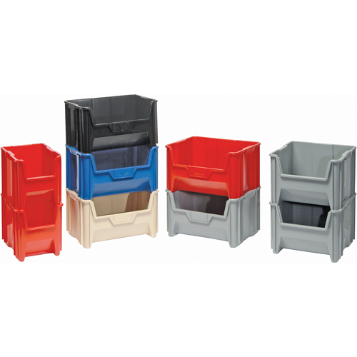 Contenants &agrave; empiler g&eacute;ants, 10,875" la x 17,5" p x 12,5" h, Bleu M & M Nord Ouest Inc