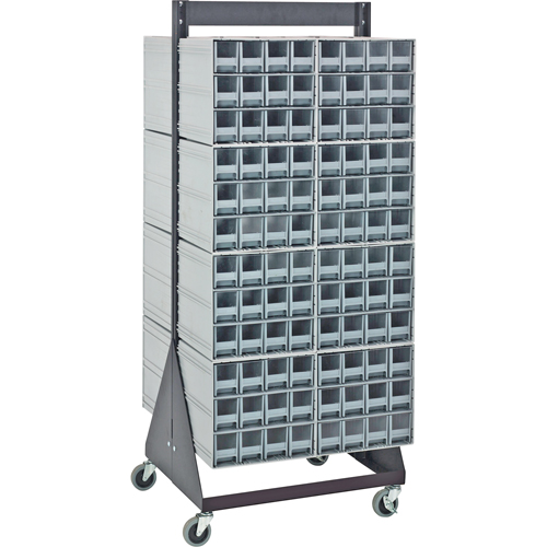 Ensemble mobile de support sur pied pour casiers de rangement &agrave; emboîtement M & M Nord Ouest Inc