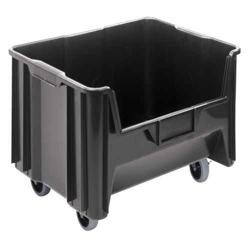 Mobile Giant Stack Container, 12-7/16" H x 19-7/8" W x 15-1/4" D, 250 lbs. Capacity, Black M & M Nord Ouest Inc