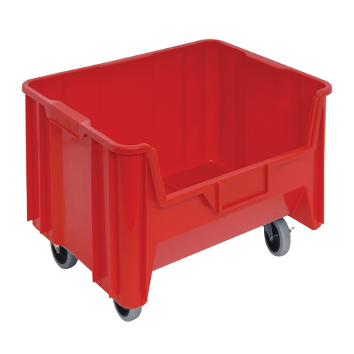 Mobile Giant Stack Container, 12-7/16" H x 19-7/8" W x 15-1/4" D, 250 lbs. Capacity, Red M & M Nord Ouest Inc