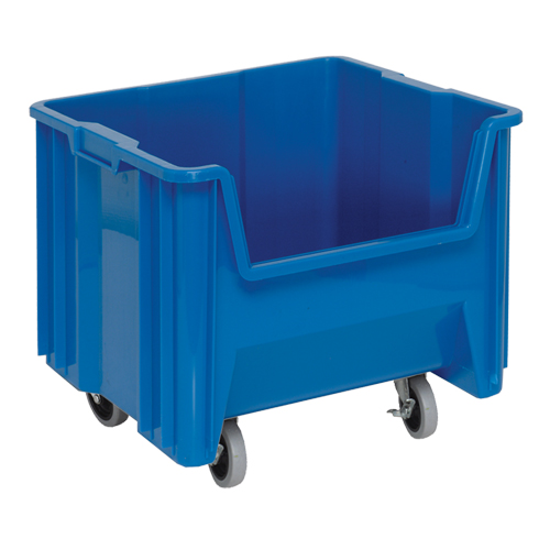 Mobile Giant Stack Container, 12-1/2" H x 16-1/2" W x 17-1/2" D, 250 lbs. Capacity, Blue M & M Nord Ouest Inc