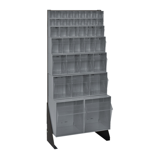 Tip-Out Bins Stand, 23-5/8" W x 8" D x 52" H, 38 Drawers M & M Nord Ouest Inc