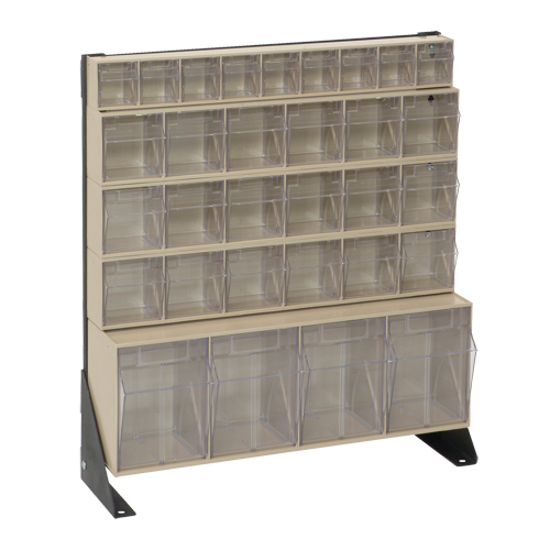 Tip-Out Bins Stand, 23-5/8" W x 8" D x 28" H, 31 Drawers M & M Nord Ouest Inc
