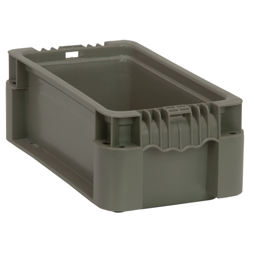 Contenant pliable et empilable, 7" la x 12" p x 5" h, Gris M & M Nord Ouest Inc