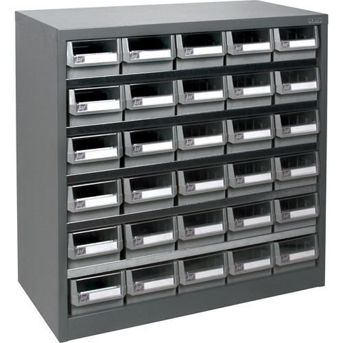 KPC-HD Heavy-Duty Parts Cabinet, Galvanized Steel, 30 Drawers, 34-3/5" x 15-7/10" x 34-3/5", Grey M & M Nord Ouest Inc