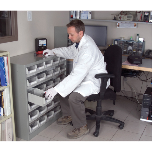 KPC-HD Heavy-Duty Parts Cabinet, Galvanized Steel, 30 Drawers, 34-3/5" x 15-7/10" x 34-3/5", Grey M & M Nord Ouest Inc