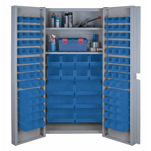 Deep Door Combination Cabinets, 38" W x 24" D x 72" H, Grey M & M Nord Ouest Inc