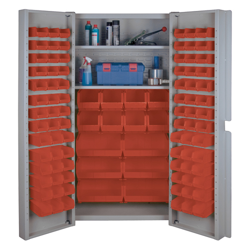 Deep Door Combination Cabinets, 38" W x 24" D x 72" H, Grey M & M Nord Ouest Inc