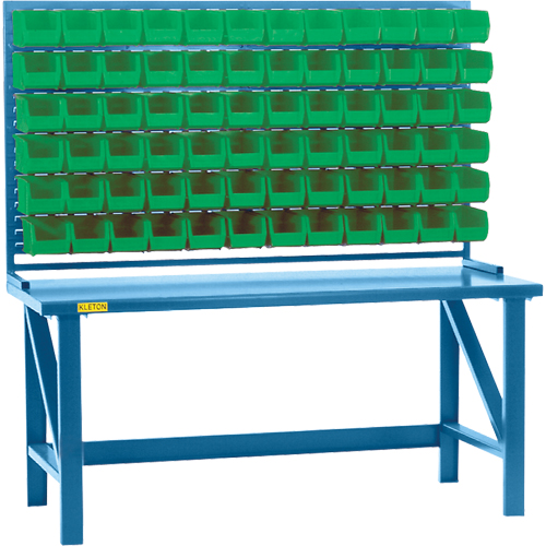 Rayonnage &agrave; persienne avec bacs, 36 bacs, 72" la x 15" p x 40" h M & M Nord Ouest Inc