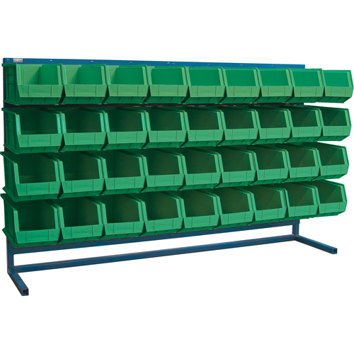 Rayonnage &agrave; persienne avec bacs, 36 bacs, 72" la x 15" p x 40" h M & M Nord Ouest Inc