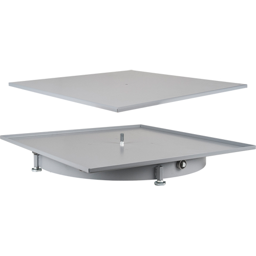 Heavy-Duty Industrial Carousel Drawer Cabinets, Steel, 27-1/2" W x 27-1/2" D x 4" H, Grey M & M Nord Ouest Inc