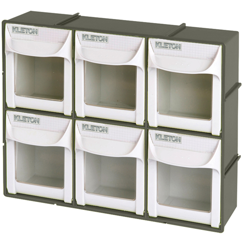 Bac basculant robuste, 11-3/4" la x 3-1/2" p x 9-3/4" h, 6 tiroirs M & M Nord Ouest Inc