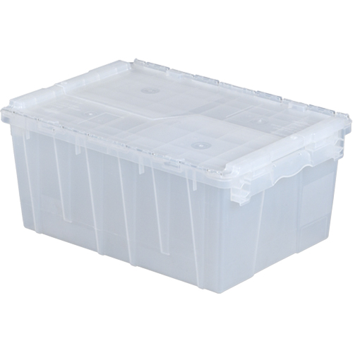 Flipak&reg; Polypropylene Plastic (PP) Distribution Containers, 21.8" x 15.2" x 9.3", Clear M & M Nord Ouest Inc
