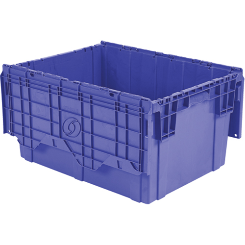 Contenants de distribution Flipak en plastique poly&eacute;thyl&egrave;ne (PE), 27,9" x 20,9" x 15,2", Bleu M & M Nord Ouest Inc