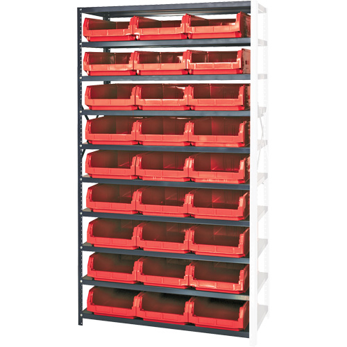 Shelving Unit with Stacking Bins, Steel, Magnum Bin, 650 lbs. Capacity, 42" W x 76" H M & M Nord Ouest Inc