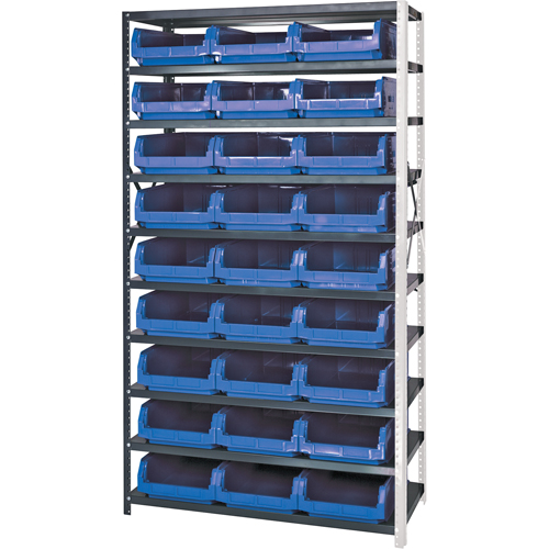 Shelving Unit with Stacking Bins, Steel, Magnum Bin, 650 lbs. Capacity, 42" W x 76" H M & M Nord Ouest Inc