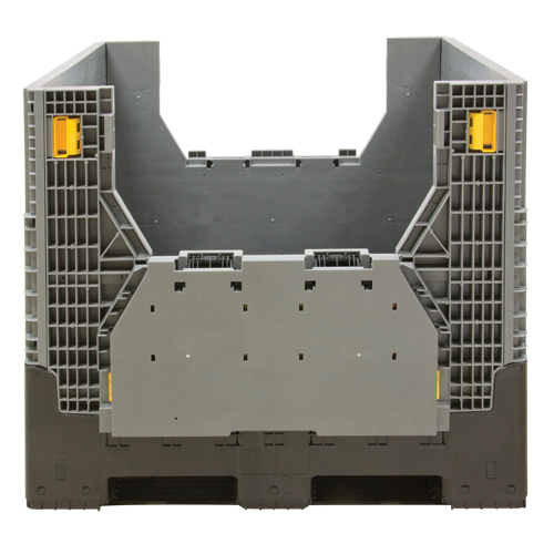 Collapsible Bulk Container, 47.2" L x 39.4" W x 39.4" H, Grey M & M Nord Ouest Inc