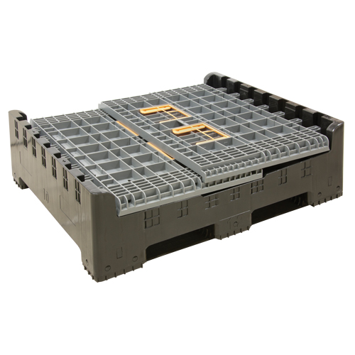 Collapsible Bulk Container, 47.2" L x 39.4" W x 39.4" H, Grey M & M Nord Ouest Inc