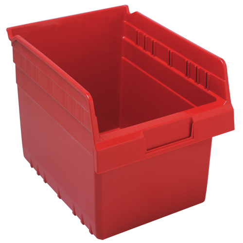 Bacs pour &eacute;tag&egrave;re Store-Max, 8-3/8" la x 8" H x 11-5/8" p, Rouge, Capacit&eacute; 44 lb M & M Nord Ouest Inc