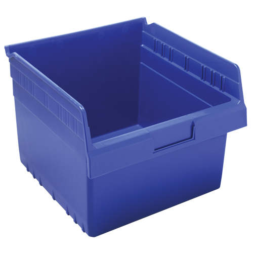 Store-Max Shelf Bins, 11-1/8" W x 8" H x 11-5/8" D, Blue, 44 lbs. Capacity M & M Nord Ouest Inc