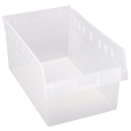 Bacs pour &eacute;tag&egrave;re Store-Max, 11-1/8" la x 8" H x 17-7/8" p, Transparent, Capacit&eacute; 56 lb M & M Nord Ouest Inc