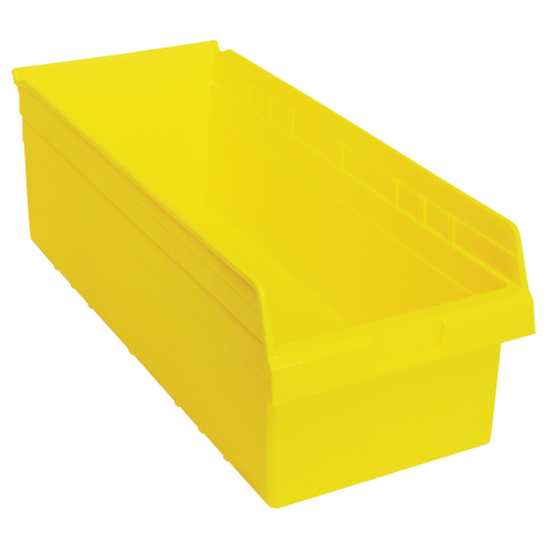 Store-Max Shelf Bins, 11-1/8" W x 8" H x 23-5/8" D, Yellow, 68 lbs. Capacity M & M Nord Ouest Inc