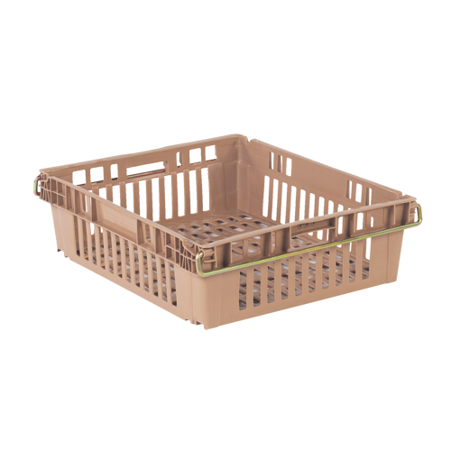 Contenant en plastique empilable Stack-N-Nest pour l'agriculture, 20,3" x 24" x 6,8", Beige M & M Nord Ouest Inc