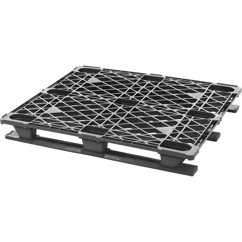 Stackable Plastic Pallet, 4-Way Entry, 48" L x 40" W x 5-3/5" H M & M Nord Ouest Inc