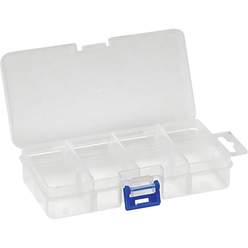 Plastic Compartment Box, 2.75" W x 5.5" D x 1.25" H, 8 Compartments M & M Nord Ouest Inc