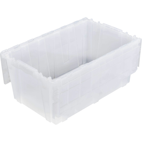 FP243C FliPak Nestable Tote, 26.9" x 16.9" x 12.1", Clear M & M Nord Ouest Inc
