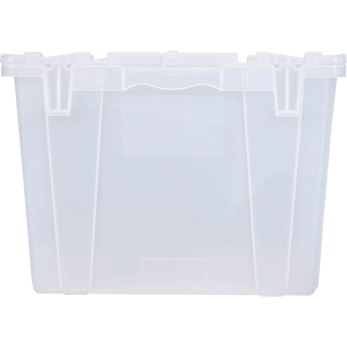 FP243C FliPak Nestable Tote, 26.9" x 16.9" x 12.1", Clear M & M Nord Ouest Inc