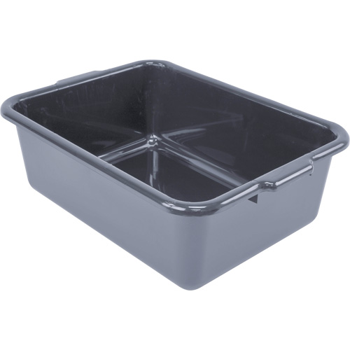 All-Purpose Flat-Bottom Storage Tub, 7" H x 15" D x 21" L, Plastic, Grey M & M Nord Ouest Inc