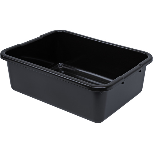 All-Purpose Ribbed-Bottom Storage Tub, 7" H x 15" D x 21" L, Plastic, Black M & M Nord Ouest Inc