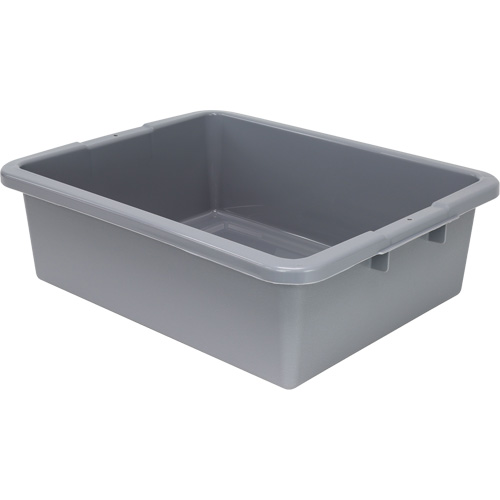 Bac d'entreposage tout usage &agrave; fond rainur&eacute;, 7" ha x 17" p x 22" lo, Plastique, Gris M & M Nord Ouest Inc
