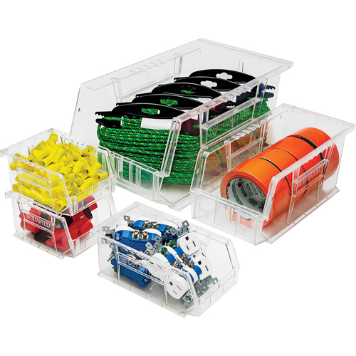 Bacs tr&egrave;s transparents Ultra, 5-1/2" la, 5" h x 10-7/8" p, Transparent M & M Nord Ouest Inc