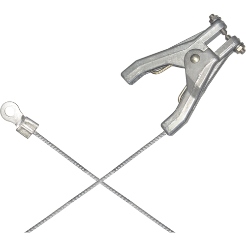 Heavy-Duty Bonding & Grounding Wire Assemblies - Hand Clamp & 1/4" Terminal Connectors M & M Nord Ouest Inc