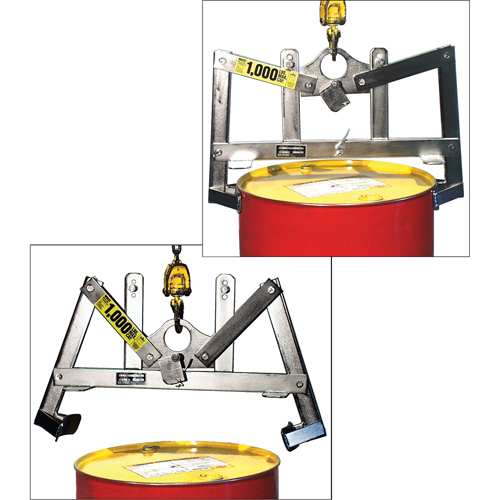 Automatic Vertical Drum Lifters, 55 US gal. (45 Imperial Gal.), 1000 lbs./454 kg. Cap. M & M Nord Ouest Inc