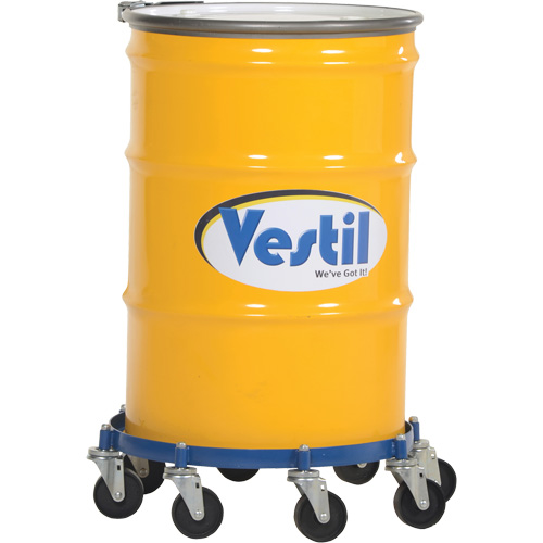 Octagon Drum Dolly, Steel, 2000 lbs. Capacity, 27-1/16" Diameter, Cast Iron Casters M & M Nord Ouest Inc
