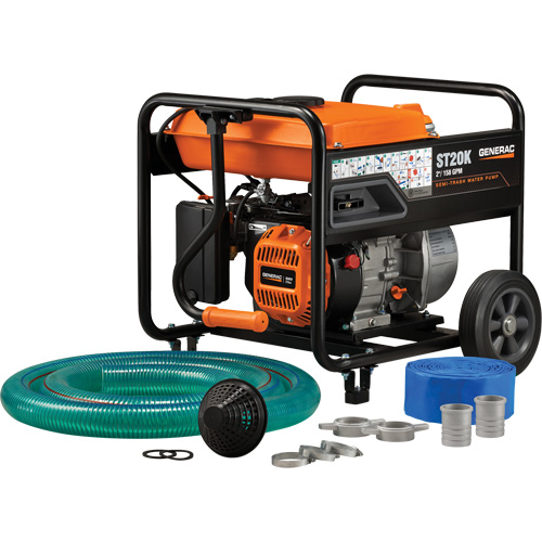 Trousse de pompe &agrave; eau &agrave; semi-r&eacute;sidus, 158 gal./min, 208 cc, 4 cycles OHV M & M Nord Ouest Inc