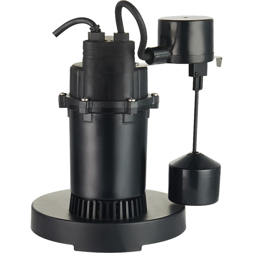 Thermoplastic Submersible Sump Pump, 2560 GPH, 115 V, 4.6 A, 1/3 HP M & M Nord Ouest Inc