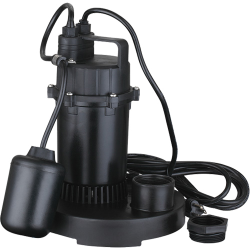 Pompe de puisard submersible thermoplastique, 2560 gal./h, 115 V, 4,6 A, 1/3 CV M & M Nord Ouest Inc