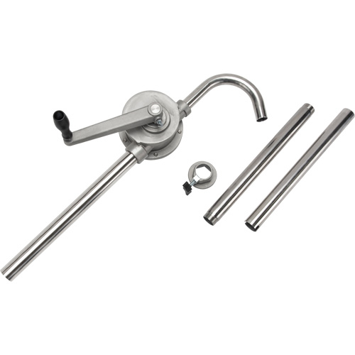 Pompe rotative pour baril, Acier inoxydable, Pour capacit&eacute; 55 gal., 12 oz/course M & M Nord Ouest Inc