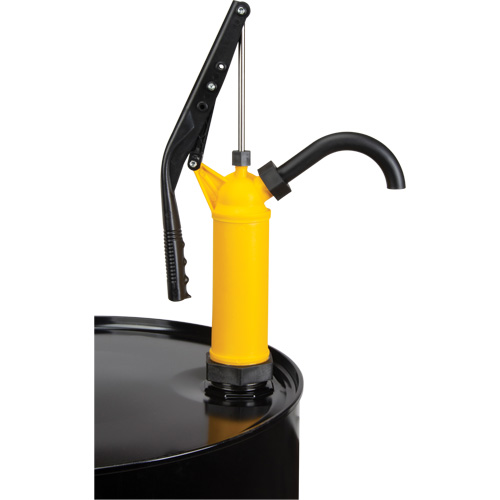 Pompe &agrave; baril de type levier, Polypropyl&egrave;ne, 14 oz/course, Pour barils de 5-55 gal. M & M Nord Ouest Inc
