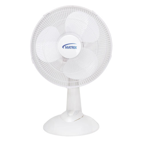 Oscillating Desk Fan with Push Buttons, 12" Diameter, 3 Speeds M & M Nord Ouest Inc
