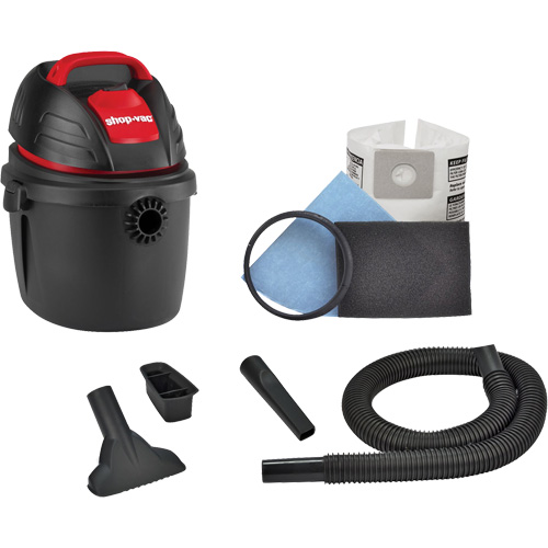 Portable Shop Vacuum, Wet-Dry, 2.5 HP, 2.5 US Gal. (9.5 Litres) M & M Nord Ouest Inc