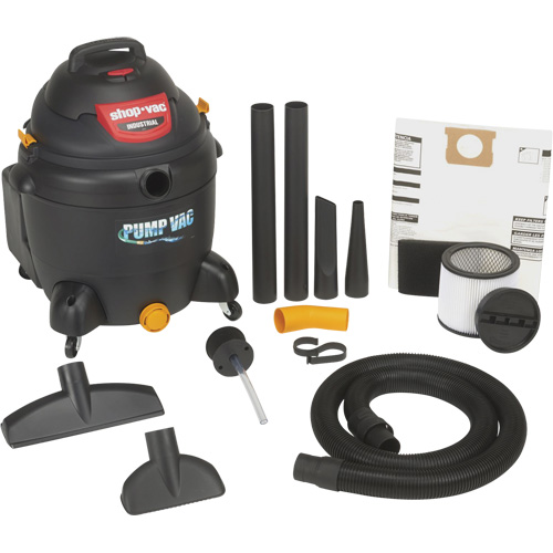 Aspirateur pour atelier avec pompe int&eacute;gr&eacute;e, Secs-humides, 6 CV, 18 gal. US (68,1 litres) M & M Nord Ouest Inc