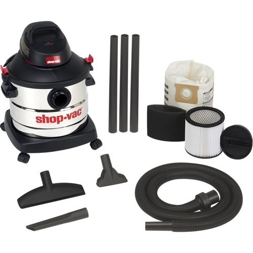 Aspirateur pour atelier, Secs-humides, 6 CV, 8 gal. US (30,3 litres) M & M Nord Ouest Inc